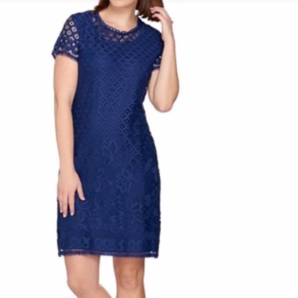 Isaac Mizrahi mini dress with eyelets size xL new with tags